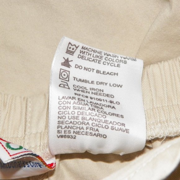 McKids Tan Pull On Twill Pants Plaid Ruffles 18 mo - Picture 4 of 4